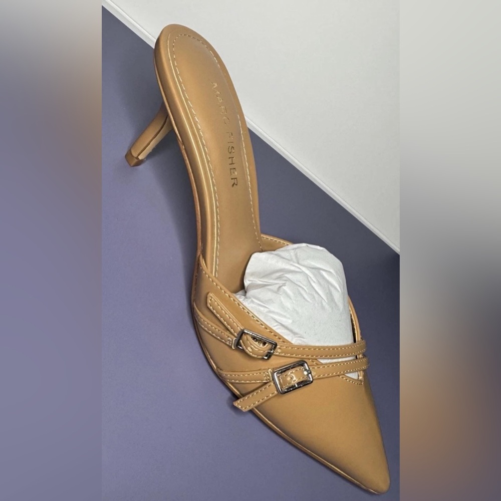 Marc Fisher Beige Strappy Heels Size 6.5